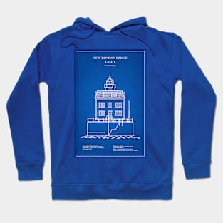 New London Ledge Lighthouse - Connecticut - AD Hoodie